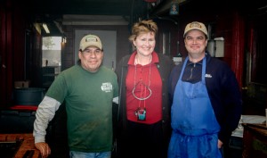 Wendy with John (left) and Terry