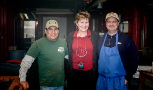 Wendy with John (left)  and Terry